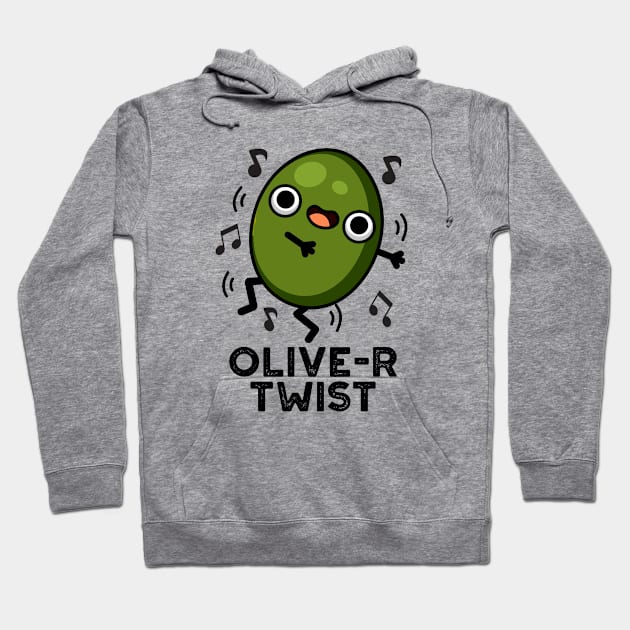 Olive-r Twist Cute Fruit Olive Pun Hoodie by punnybone